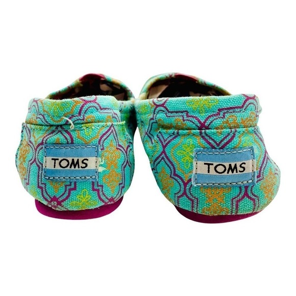 TOMS Women’s Sz 6 Aqua Moroccan Classic Alpargata Slip On Shoes - Picture 4 of 10